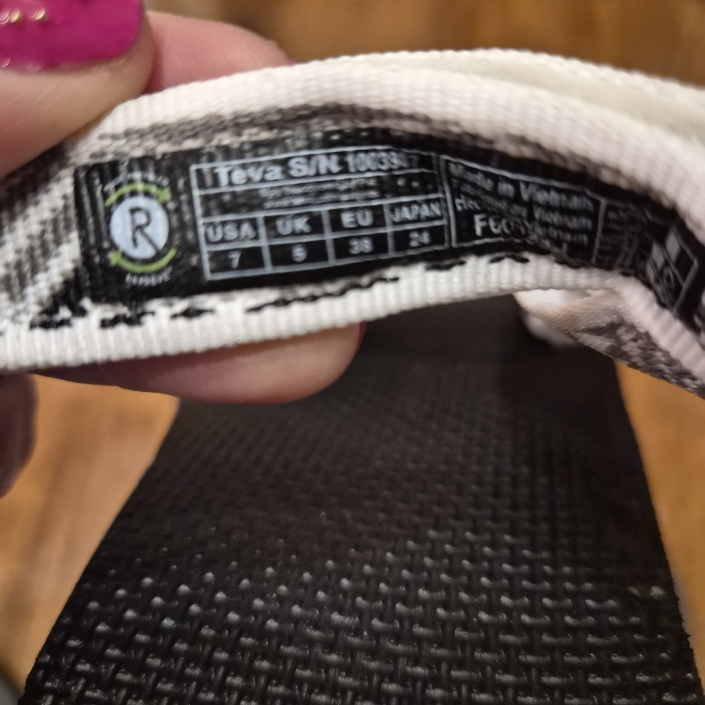 Teva Black and White Sandals - Picture 5 of 5